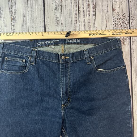 Carhartt Rugged Flex Straight Jeans Men’s 40x30 Dark Wash Stretch Workwear - Picture 3 of 8